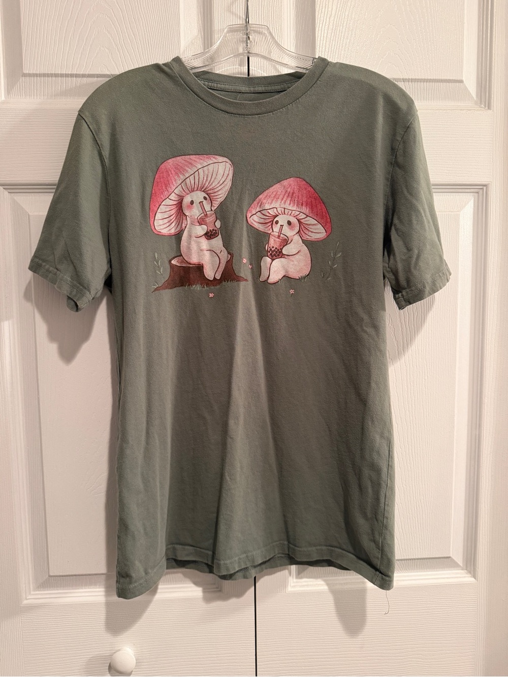 Mushrooms Tea Time Boba Tea 100% Cotton Size Medium by Fairydrop Hot Topic